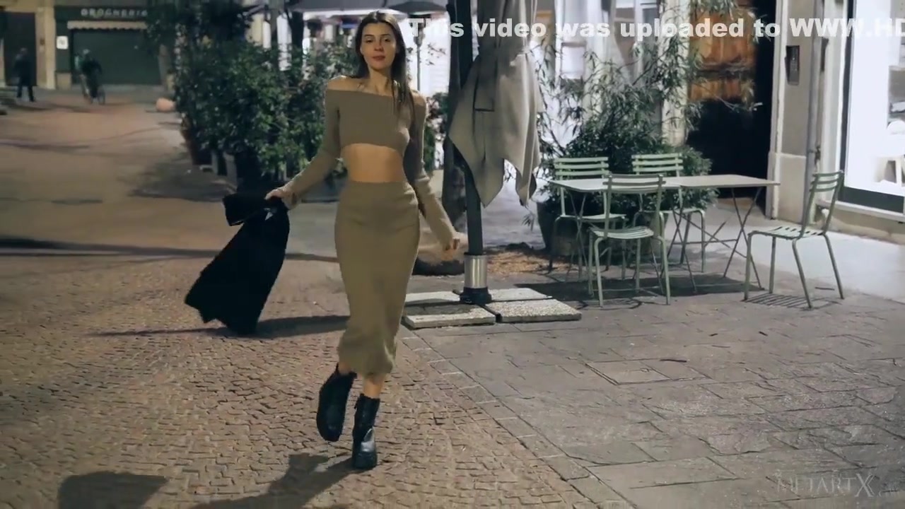 At Night, Lena A And Melena A - Walking Night