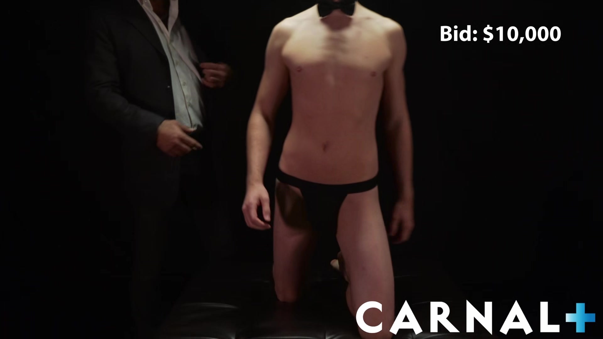 BoyForSale Sub twink Cole Blue smooth hole fingered by suited DILF