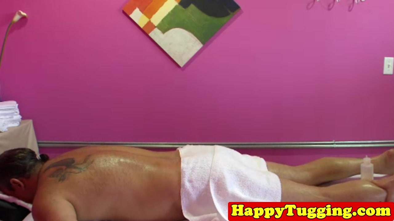 Busty asian jerks and sucks during massage