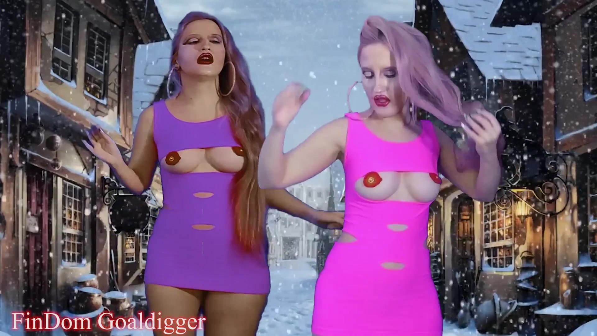Christmas Boobs Present For Bimbo