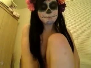 GF gets nude and horny on Halloween