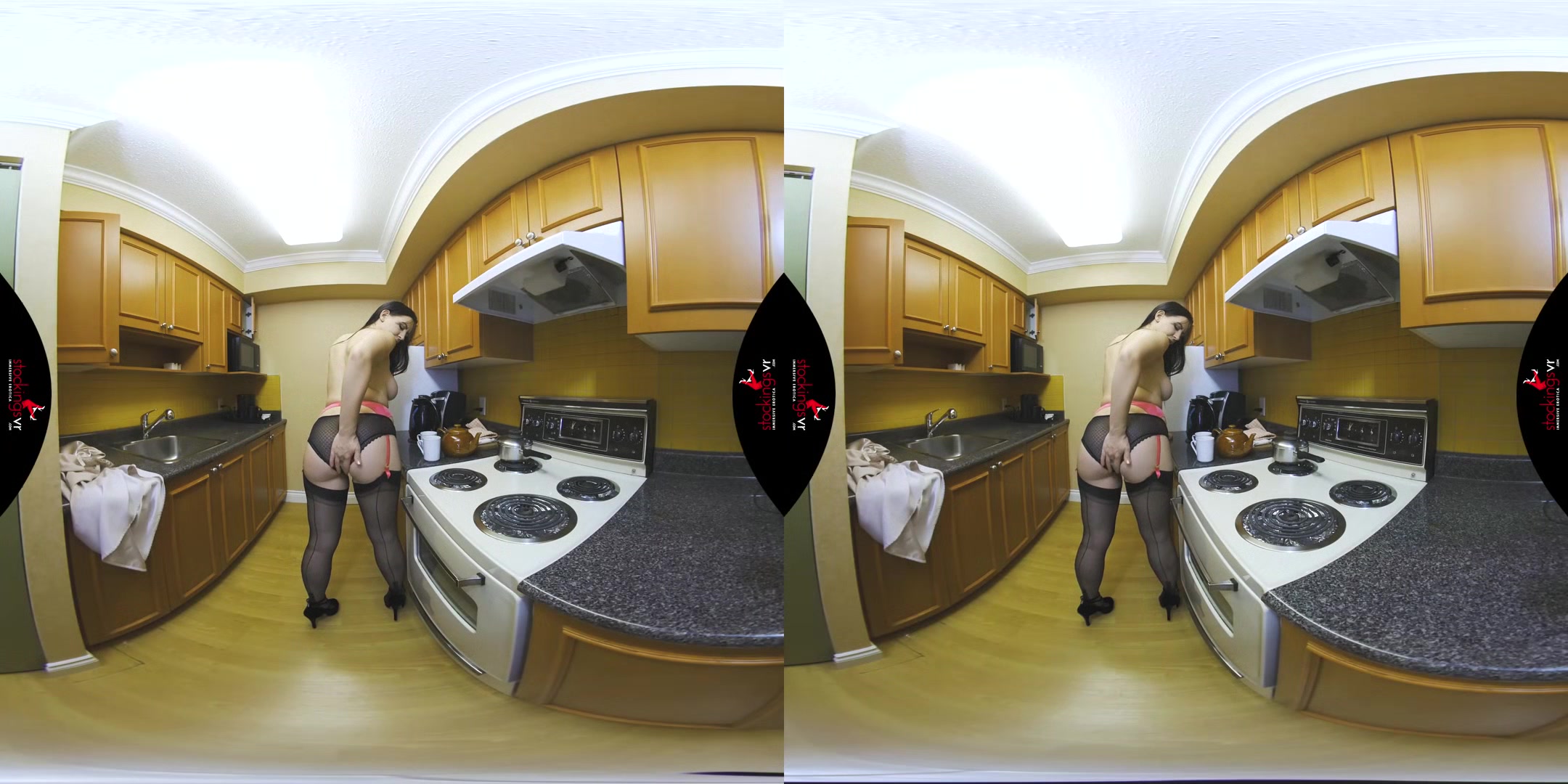 Tea time slip strip starring Tindra Frost