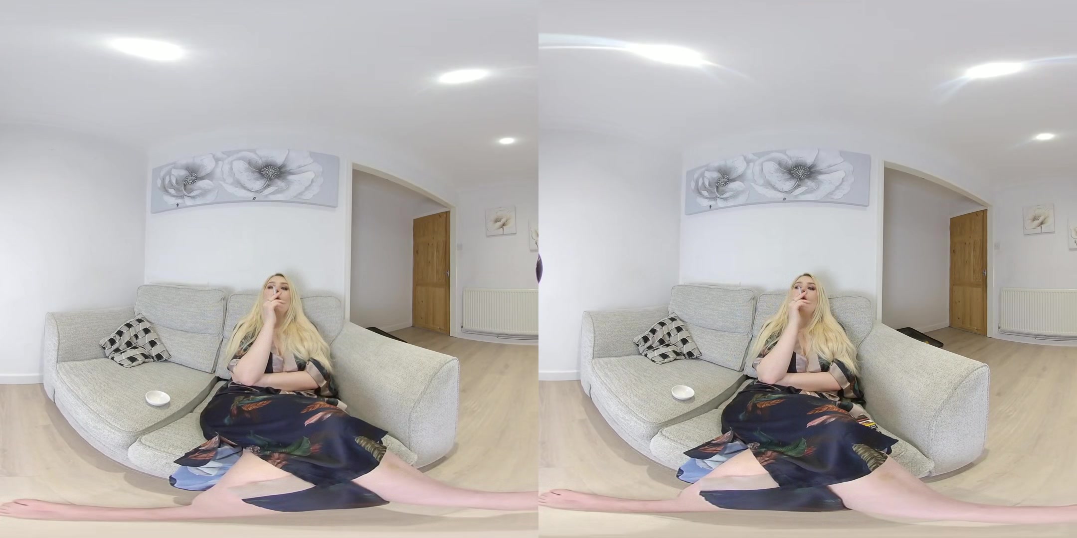 Gina Varney - After Shoot Smoke; Busty Blonde Pornstar Softcore