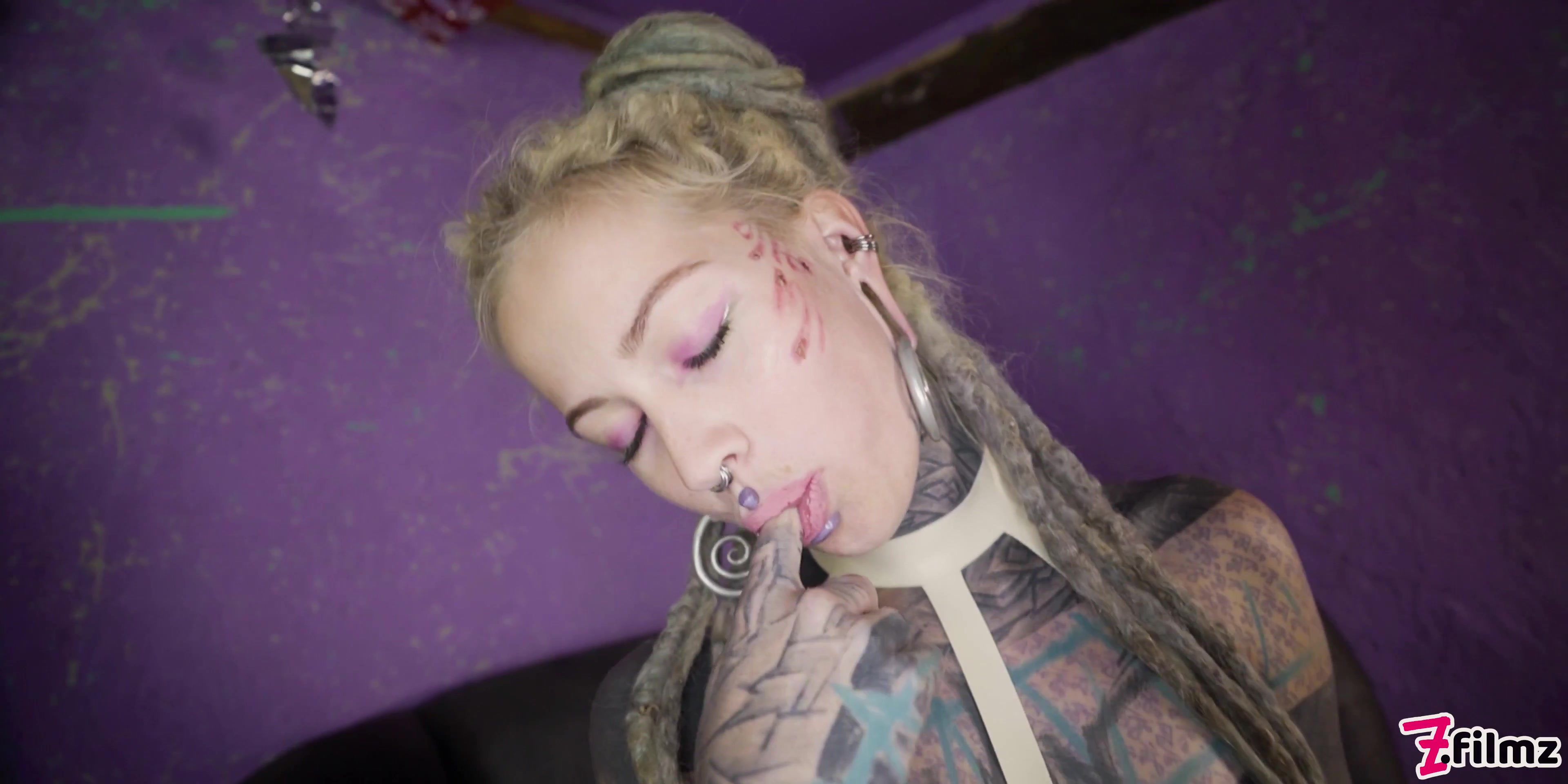 Latex + Tattoo - Anal Fist Training With Big Squirt - Atm, Dildo, Gape