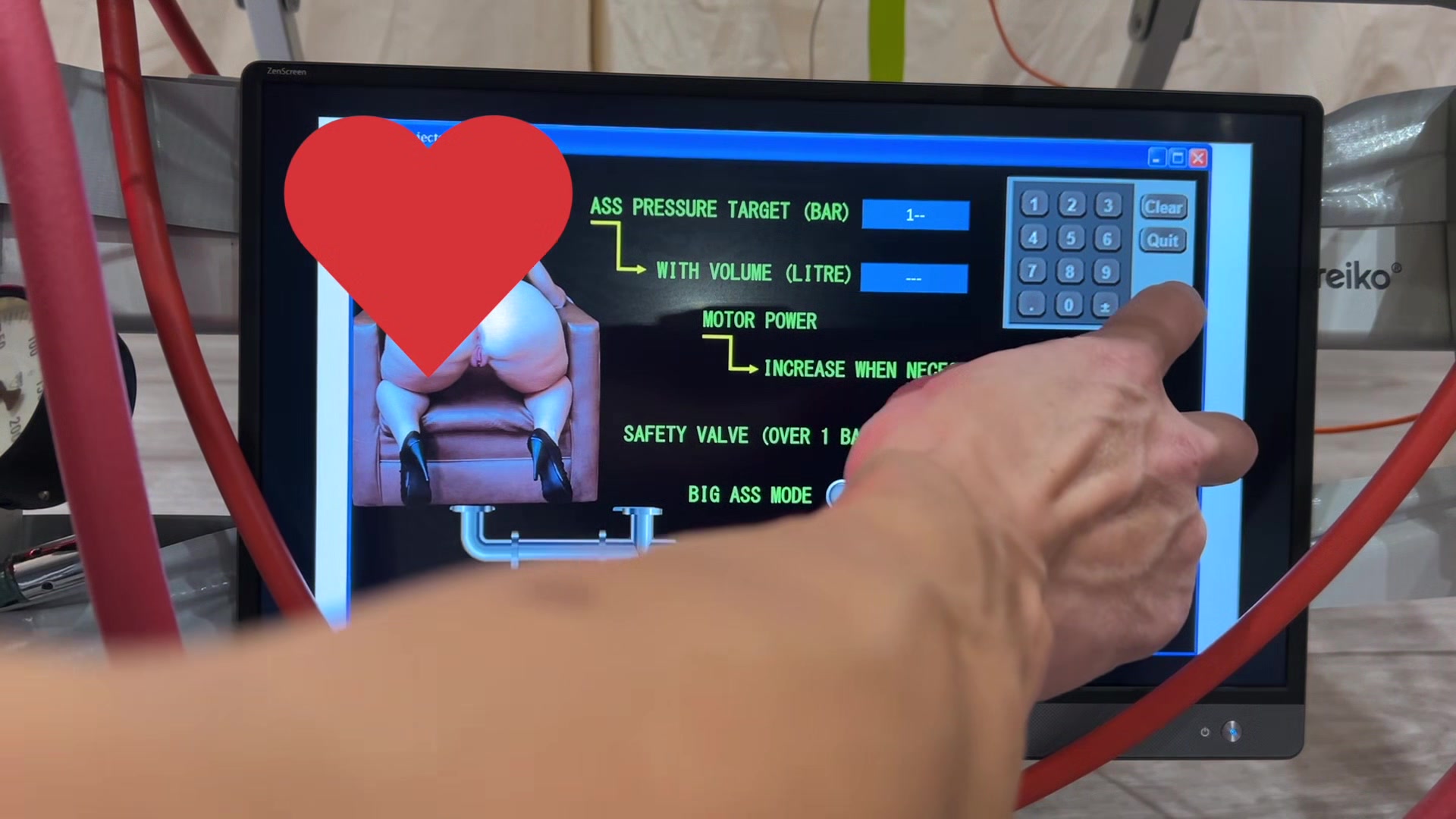 Self bondage inflation gone wrong - extreme air enema with powerfull compressors