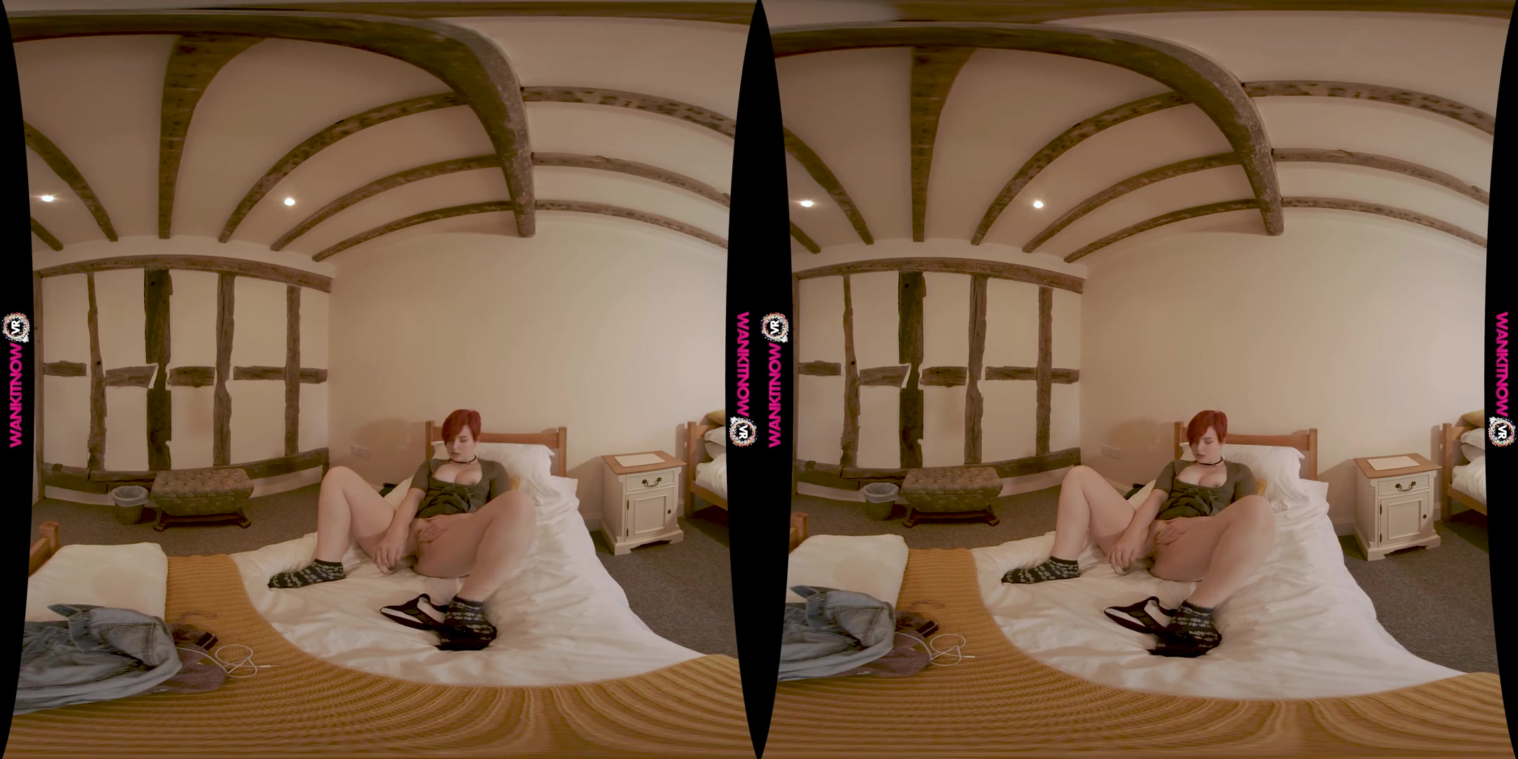 Sharing is Caring - Taboo Stepsister Striptease with Busty Pale Redhead teen 18+