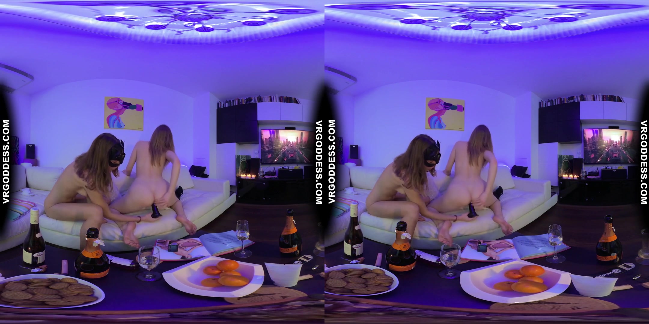 Vaping Hot Teens Margarita With Miss Pussycat Big Black Dildo Champagne Pussy Licking