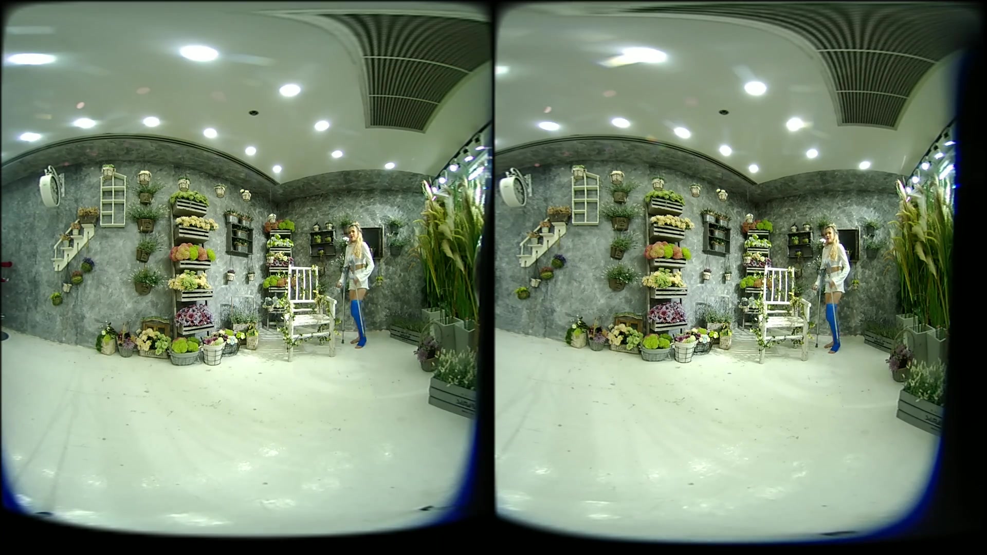 2 Girls With Long Cast Leg Visit A Flower Store 1 - VRpussyVision