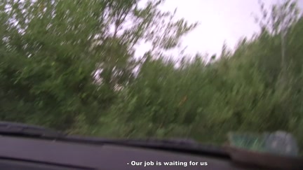 Golden-Haired engulfing in car