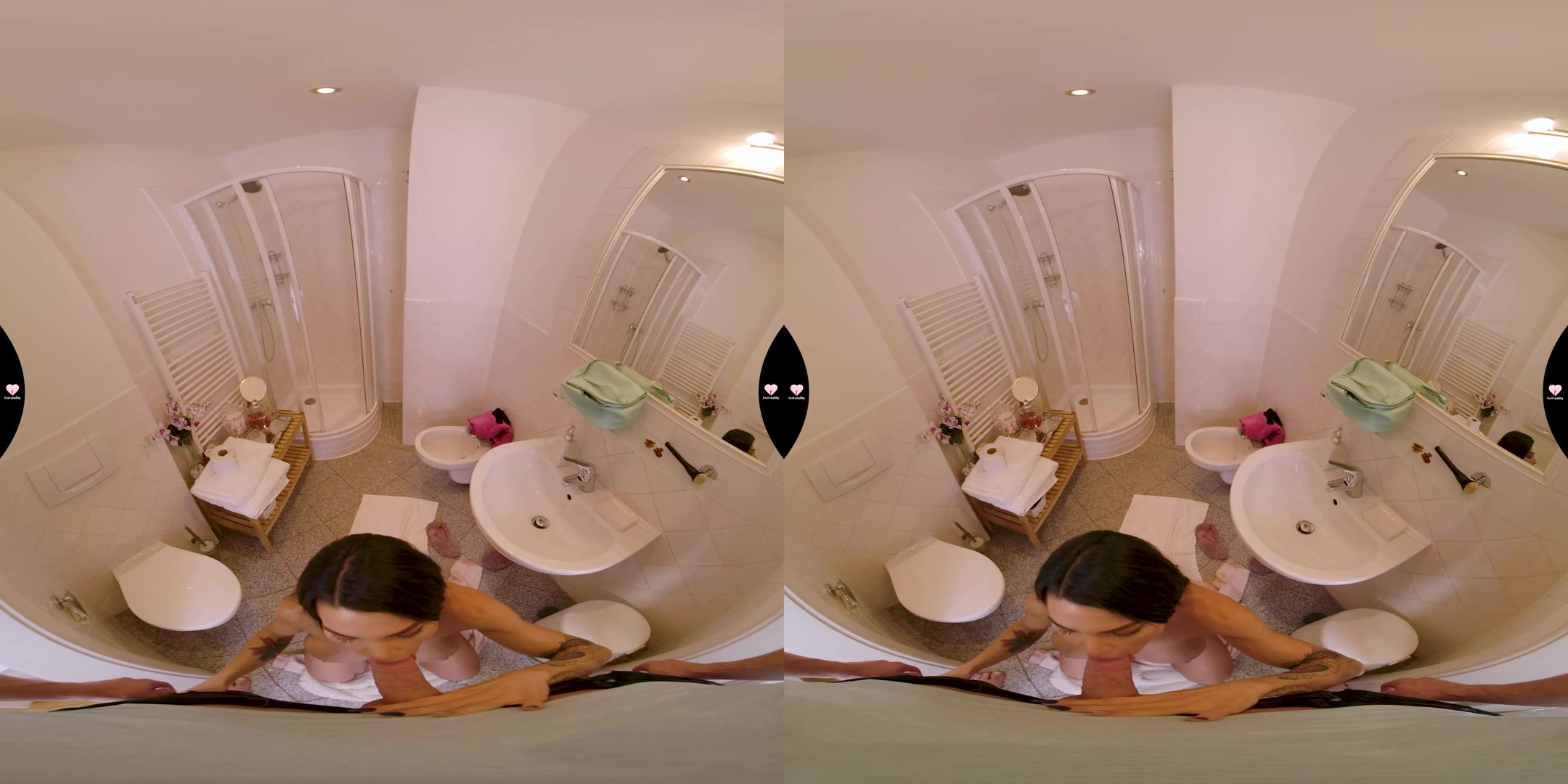 VR Hostel 2 - Peeping On Her Boobs And Getting Some Juice - LustReality