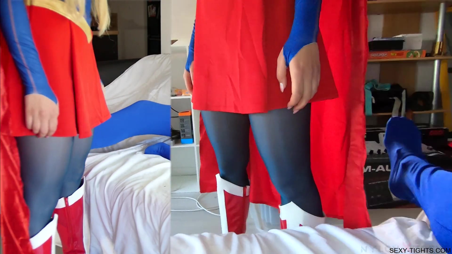 157 Gabi Gold Is Supergirl Fucked With Blue Nylon - Sex Movies Featuring Sexy Tights