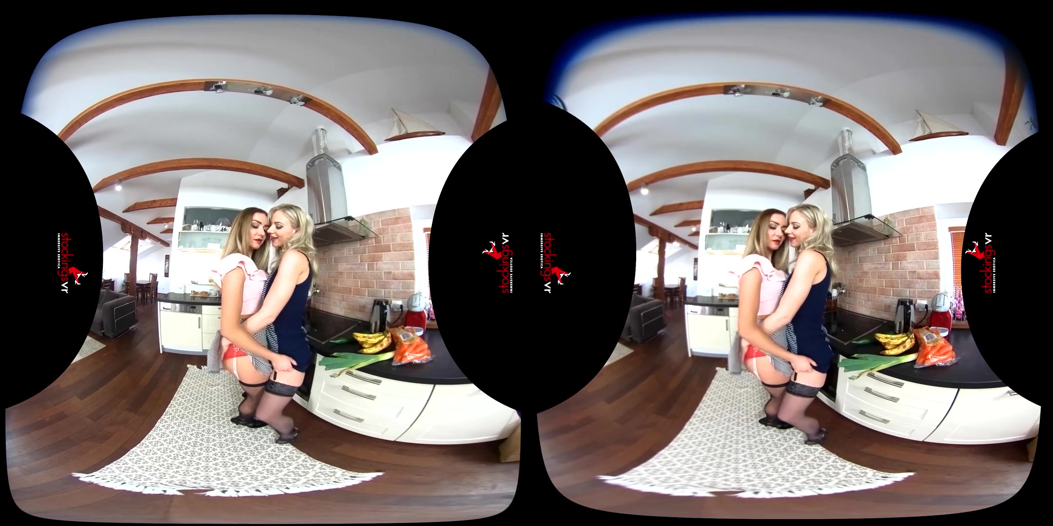 Natalie Cherie & Victoria Puppy in Gag Me With That Cucumber - StockingsVR