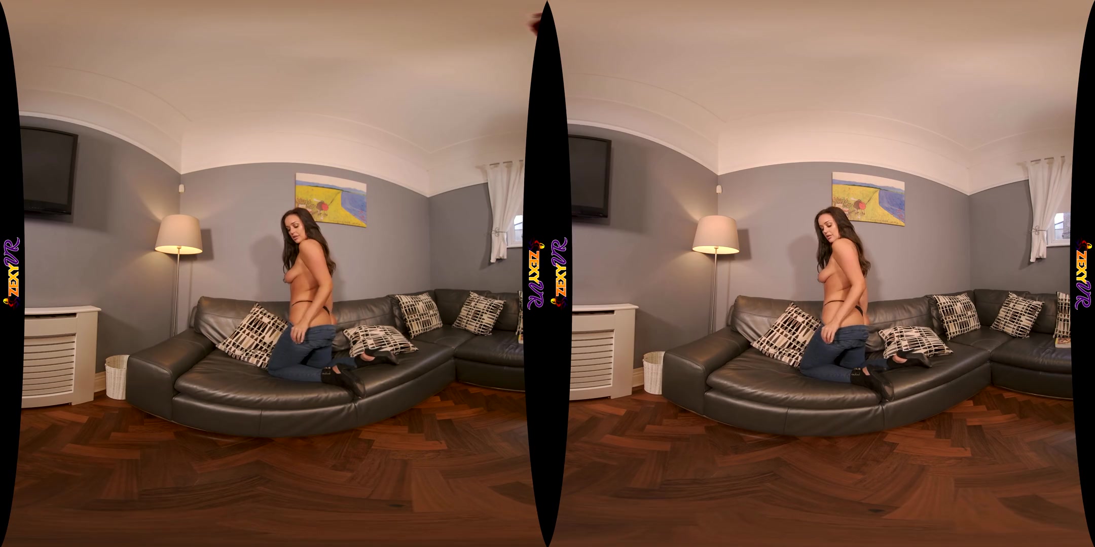 Well Read; solo striptease brunette big tits round ass