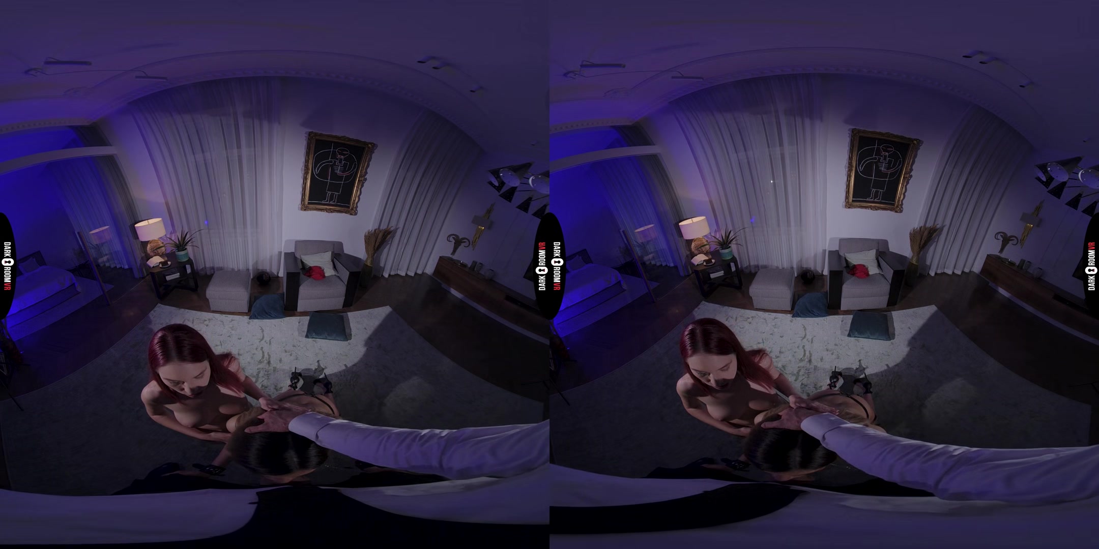 Leya Desantis & Megan Love VR Porn: Leashed Gift - DarkRoomVR