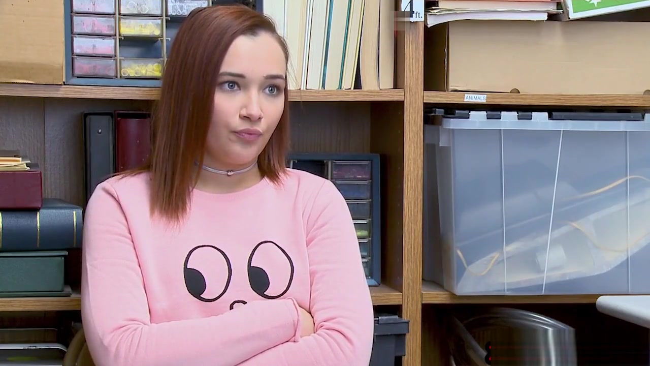 Redhead addict shoplifting teen 18+ got punished for stealing