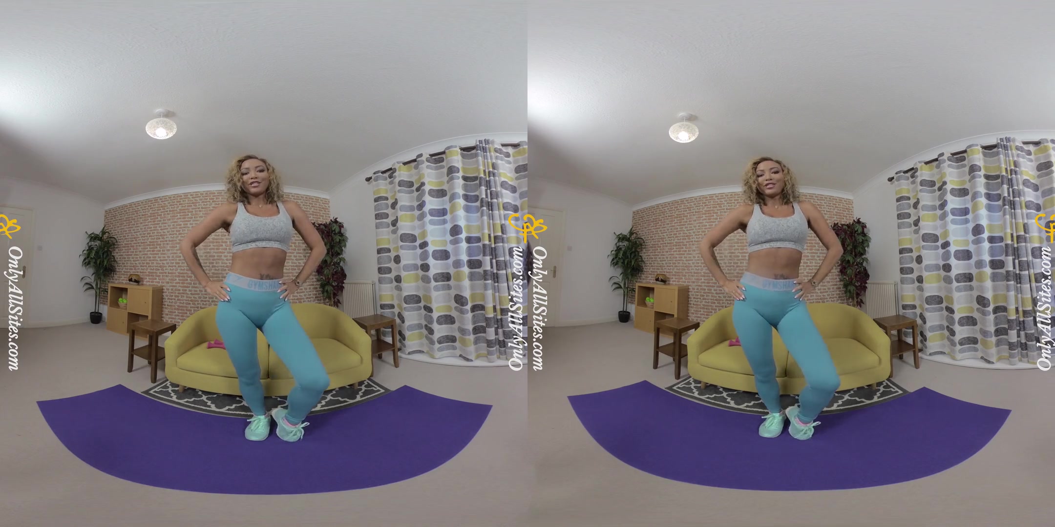 Natalia Forrest - Gym; Busty teen 18+ in Workout Clothes Stripping