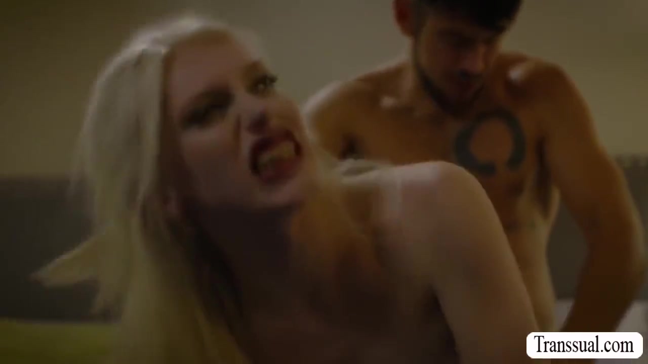 Handsome Stepbro Bareback Fucks His Shemale
