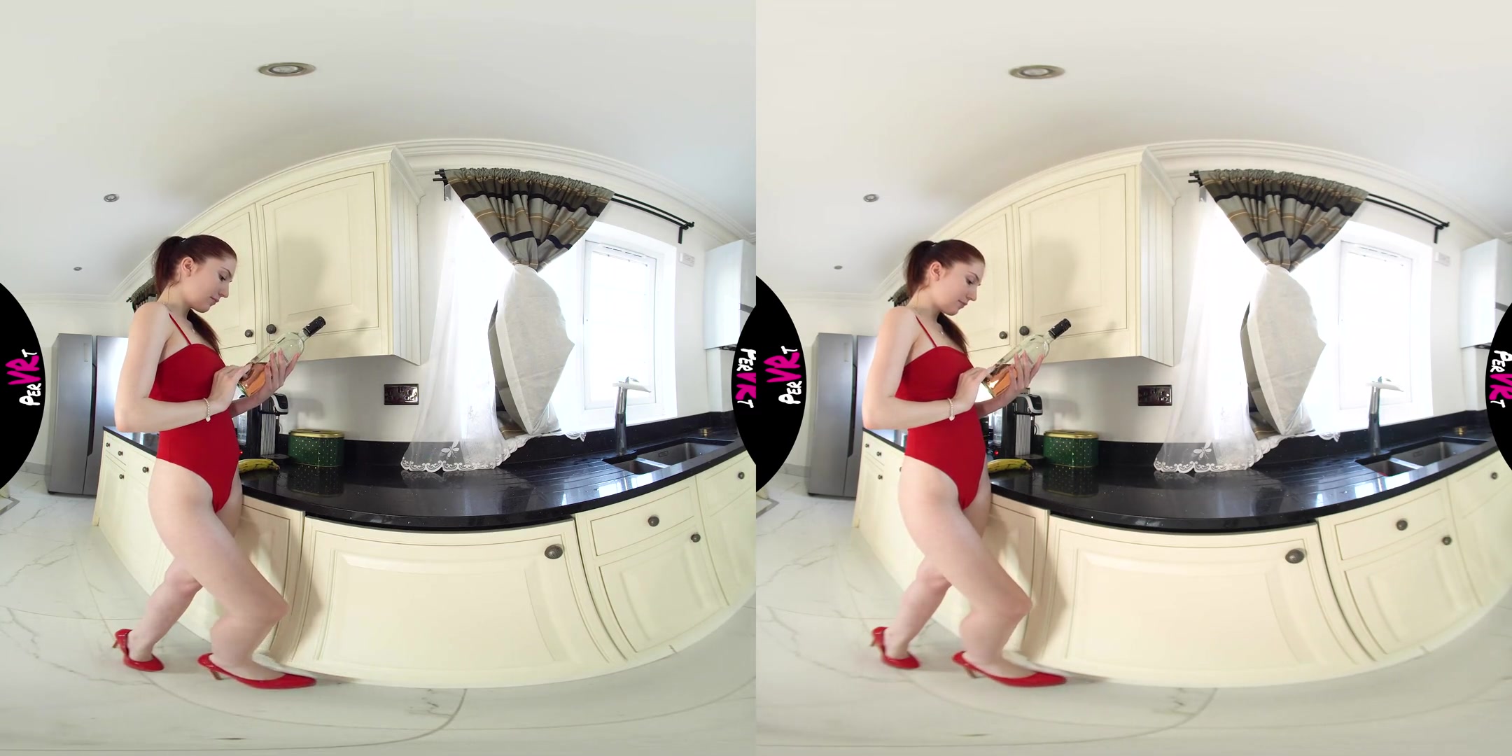 Mia Evans in Having A Bottle Of Wine - perVRt