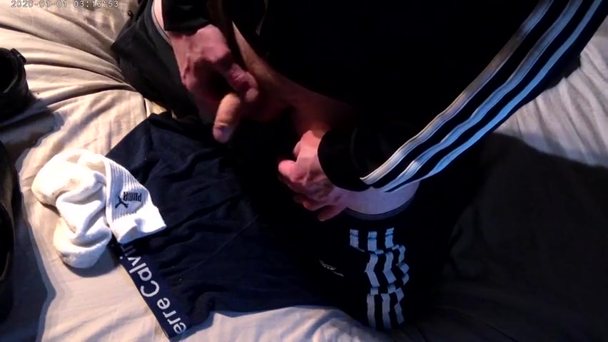 Boy Chav Wanks With Mates Gear