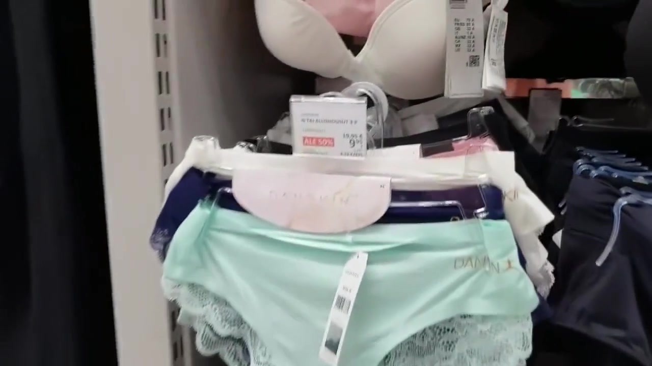 Diaper Girl Wets Herself While Shopping Bras And Panties