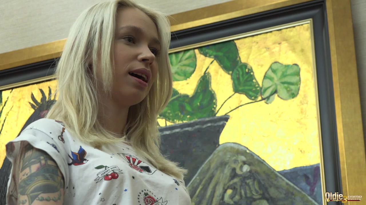 Blonde and Brunette teens 18+ In Old Young Threesome Sex