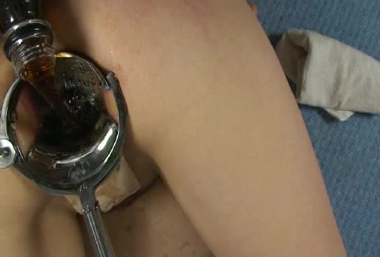 Girl with hairy pussy is fucked in the ass with sex toy