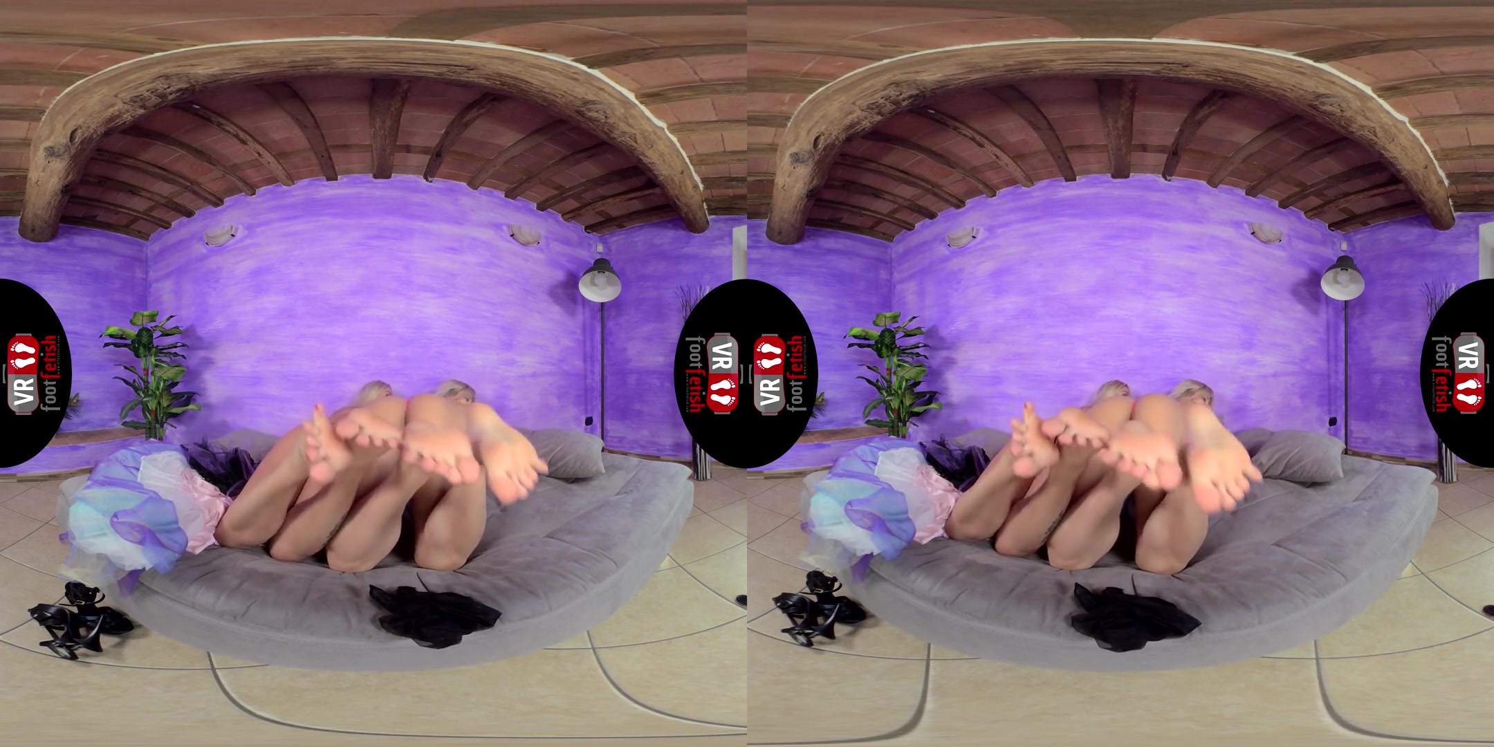 Pamela Strong And Lara Blonde Bring Your Sexual Fantasies To Life; Lesbian Foot Fetish Leg Worship 3D Porn