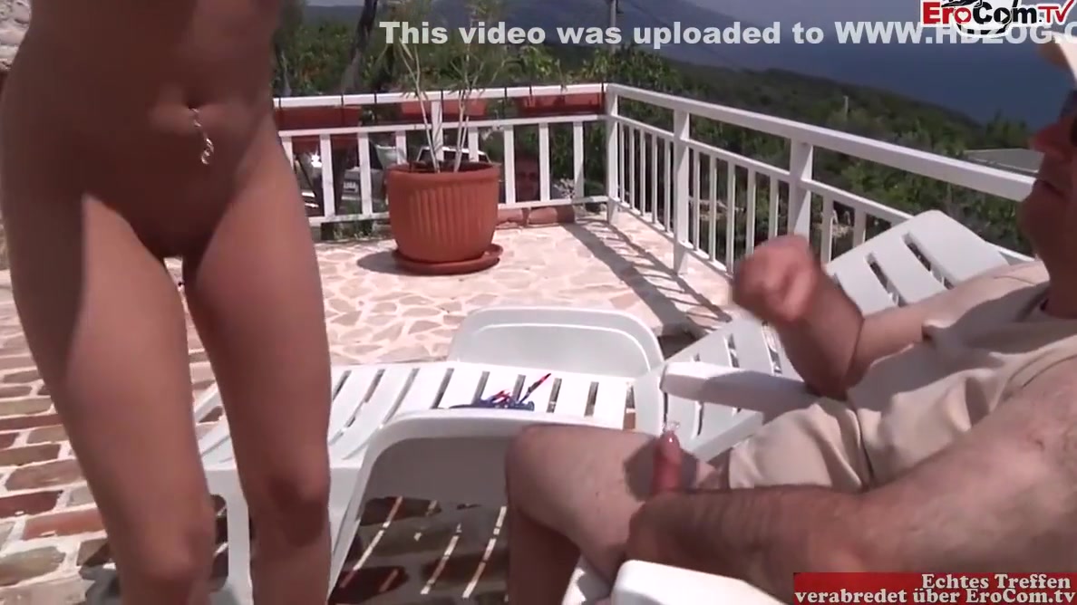 Red-haired teen 18+ Tempts An Older Tourist On Holiday To Have Sex At The Pool Wh