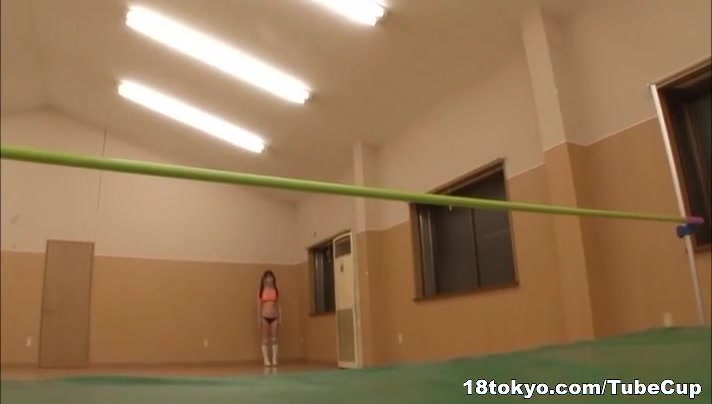 Cute Japanese teen 18+ Tsubomi with small tits has fun with sex toys