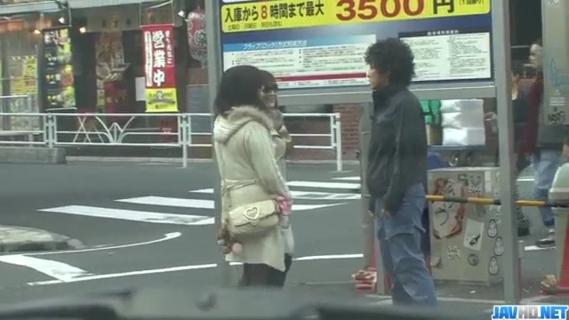 Special blowjob in the car by naughty Japanese Serina