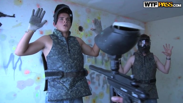 Double penetration sex instead of playing paintball