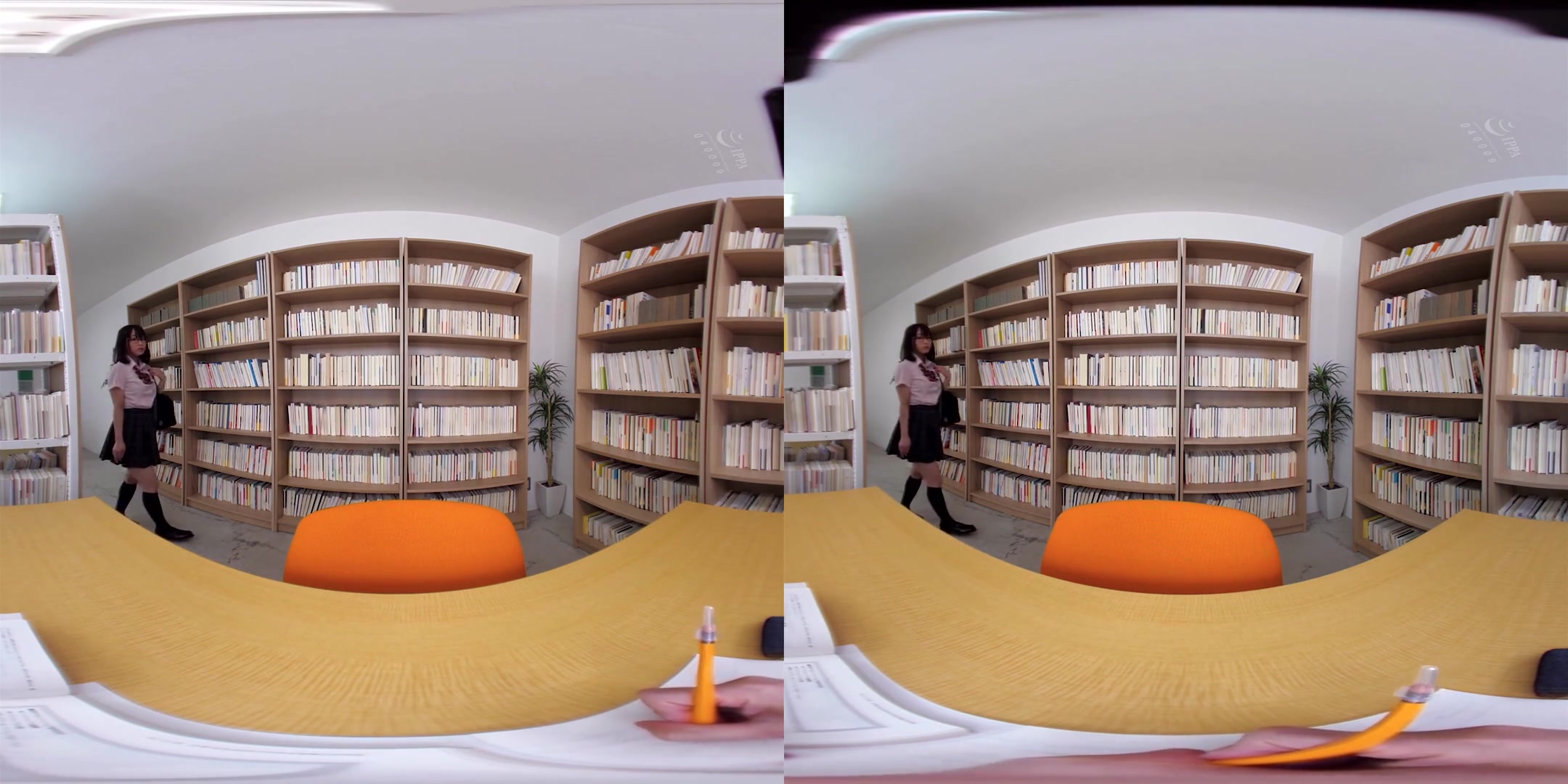 Tempted by a Beautiful Girl with Glasses and a Uniform 1 - Asian Library Sex