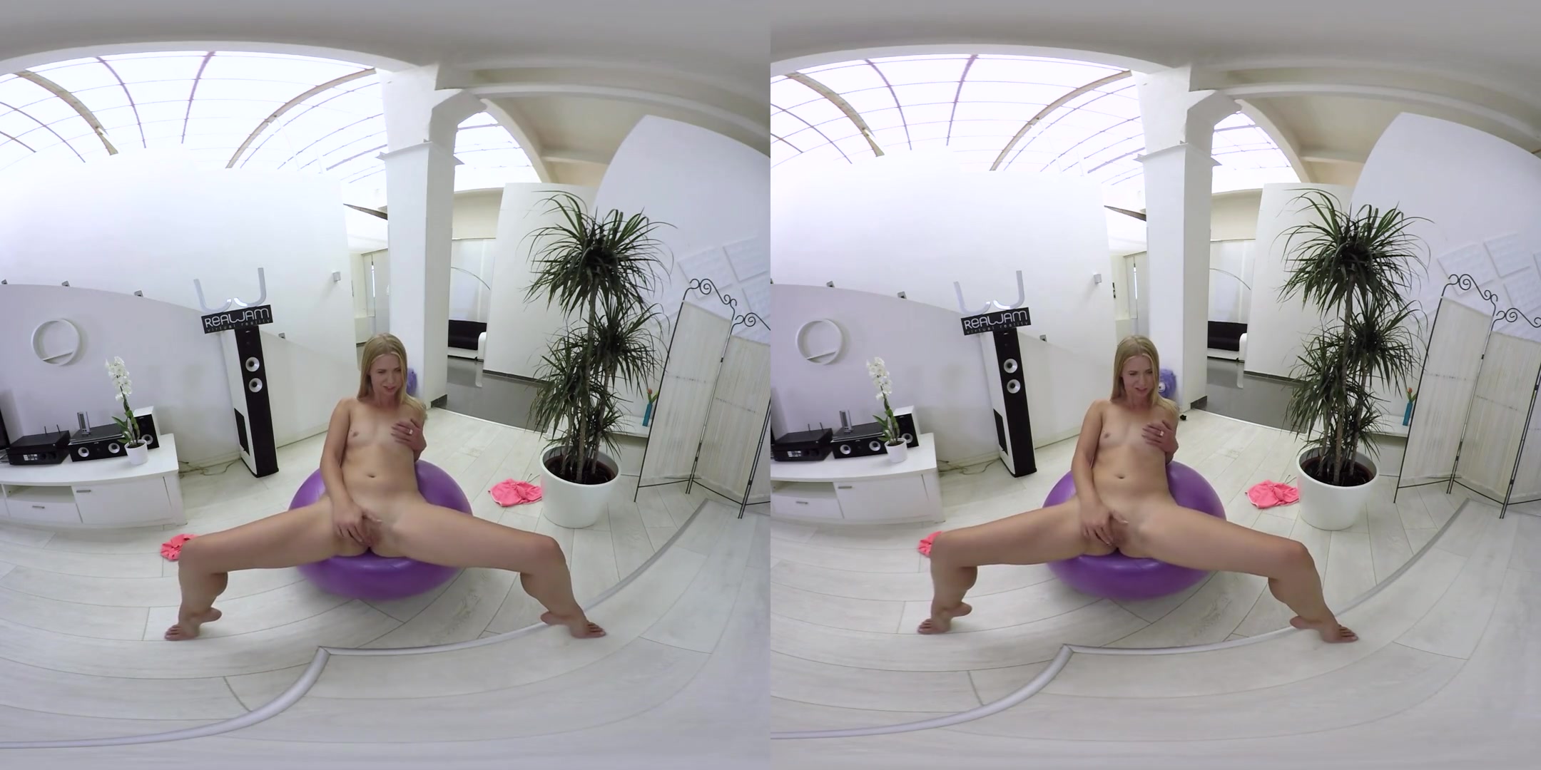 Violette Pure in Sex Fitball Workout - RealJamVR