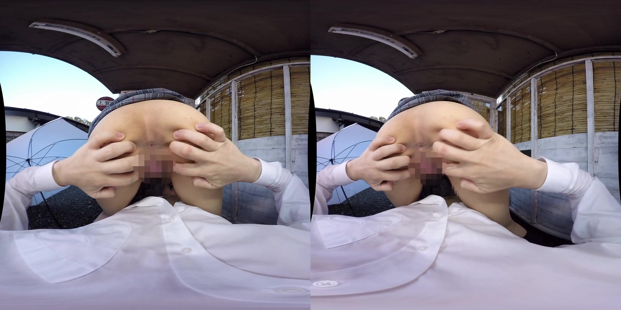 Sharing an Umbrella with Your Girlfriend on the way Home from School; Hot Japanese Outdoor Sex