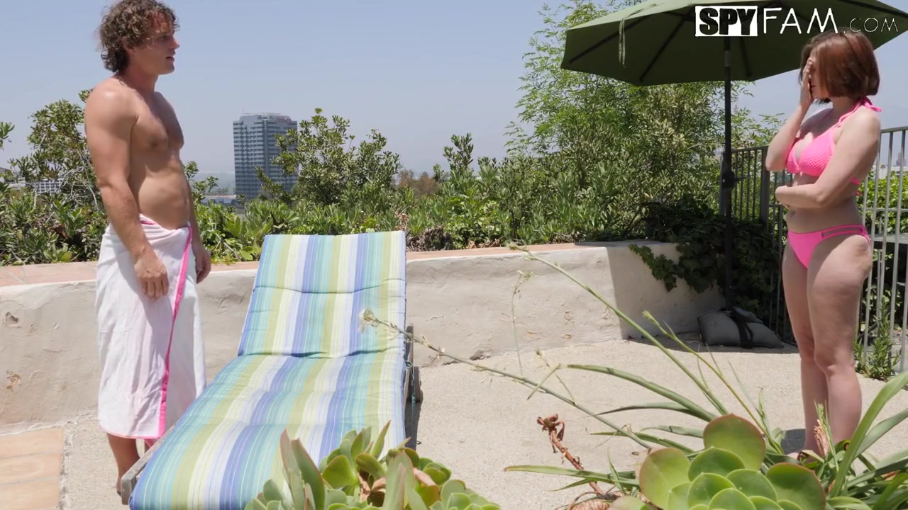 Pervert Stepbro Stalks Stepsis Sunbathing With Aria Sky