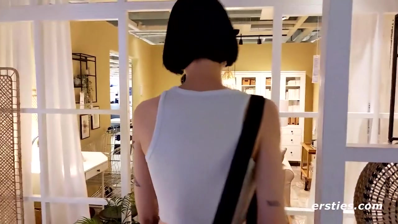 Sexy Delfine Does Naughty Things Inside The Store
