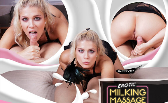 Sweet Cat in Erotic Milking Massage - HoliVR