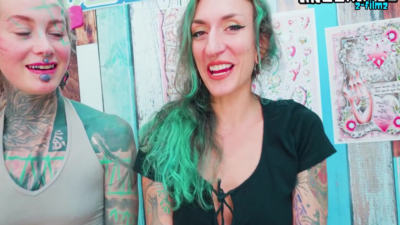 Heavily Inked Tattoo Artists Anal Threesome Raw Ass Fuck During Session & Cumshot On Fresh Tattoo