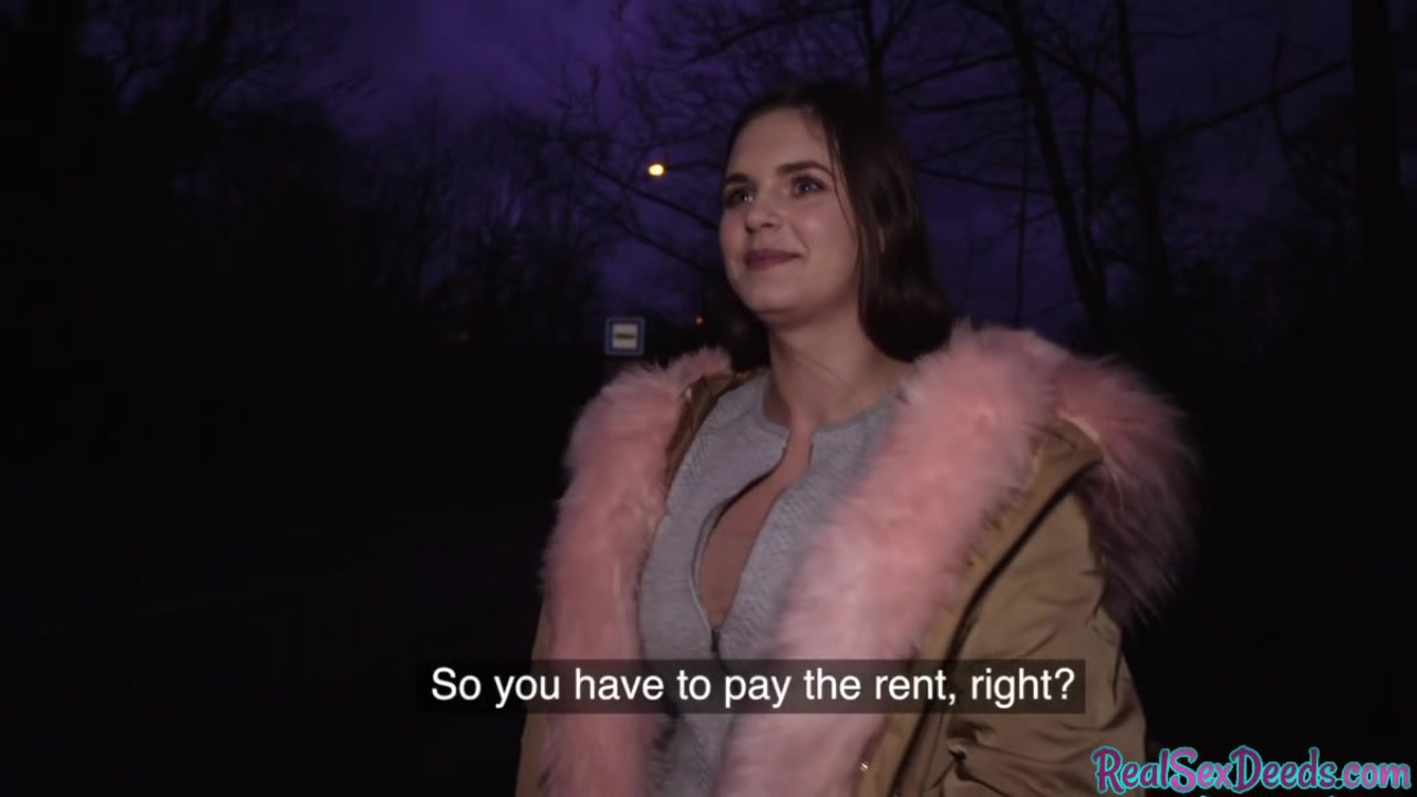 Roundass euro student 18+ gets bentover and gives bj for cash