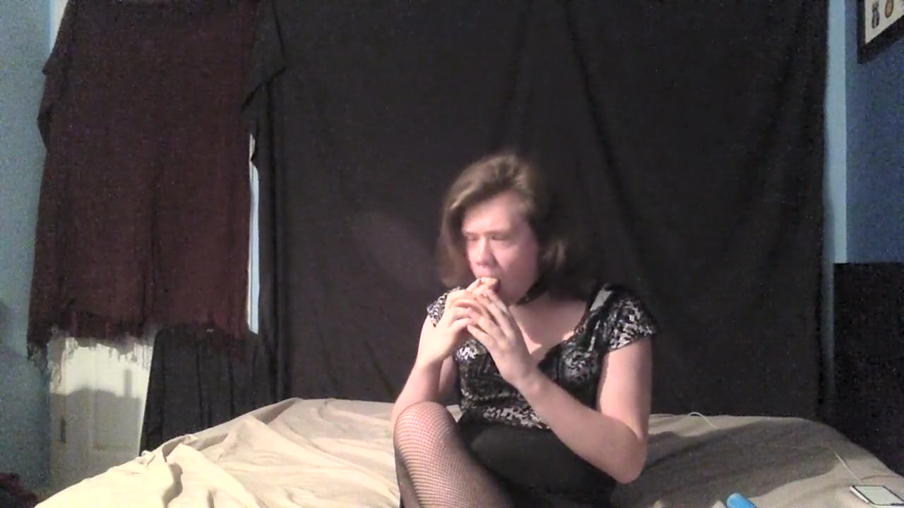 Chastity Sissy Alex - Showing Off My Favourite Dildo