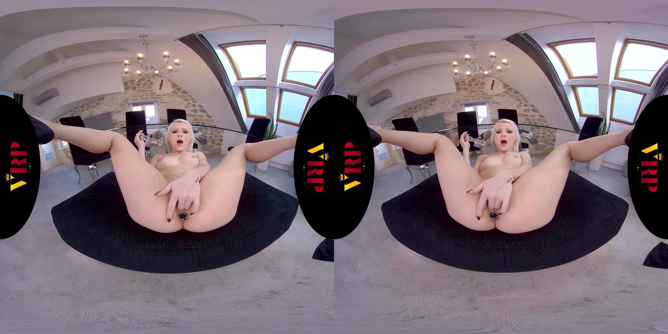 Deep Inside - Teen Blonde Solo Masturbation With A Glass Dildo