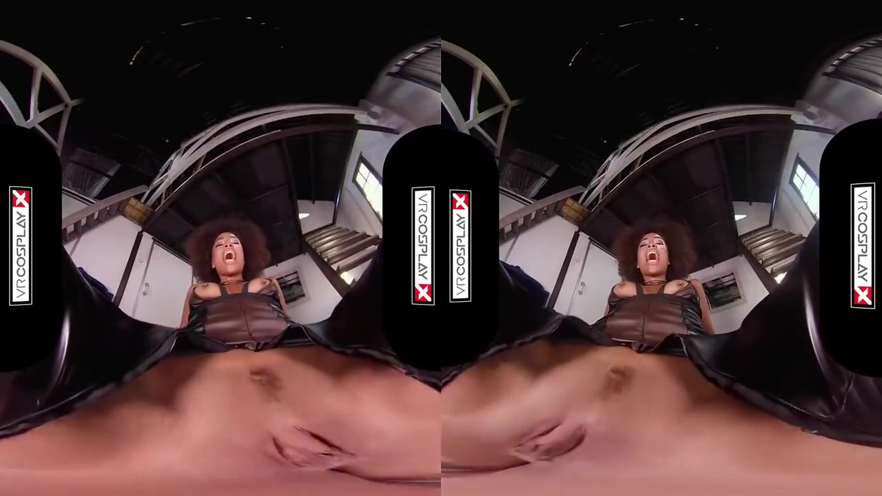 Virtual Reality - Ebony Babe Domino Testing Your Superpowers In Deadpool Xxx