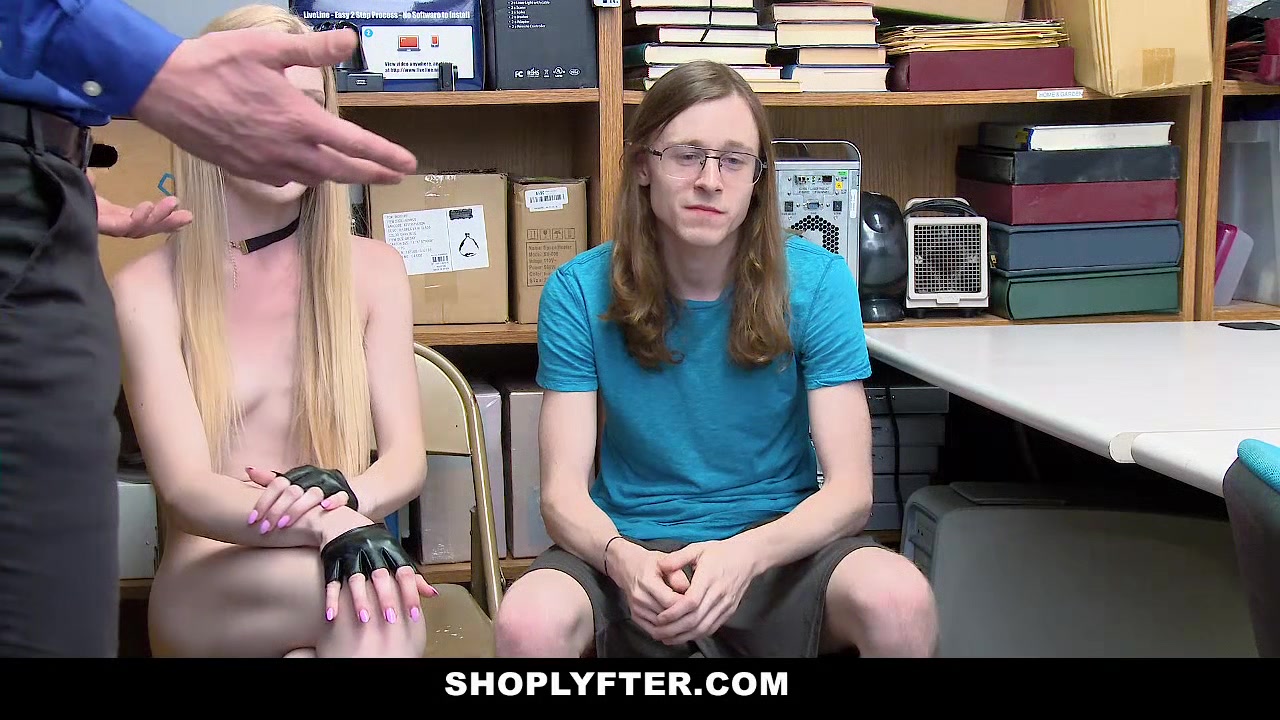 ShopLyfter - Security Guard Fucks teen 18+ In Front Of Boyfriend