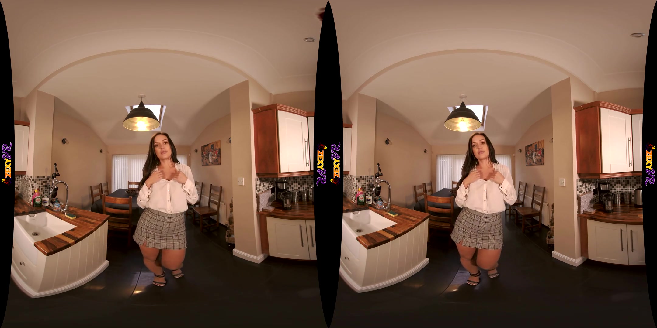 Yummy Dessert; striptease solo kitchen huge tits big ass brunette