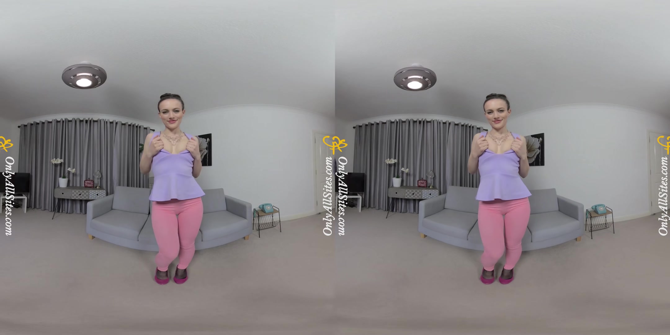Jamie Jones - Pink Pantyhose - OnlyTease
