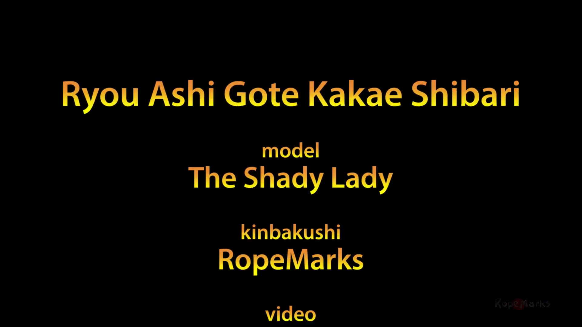 Ryou Ashi Gote Kakae Shibari - Video