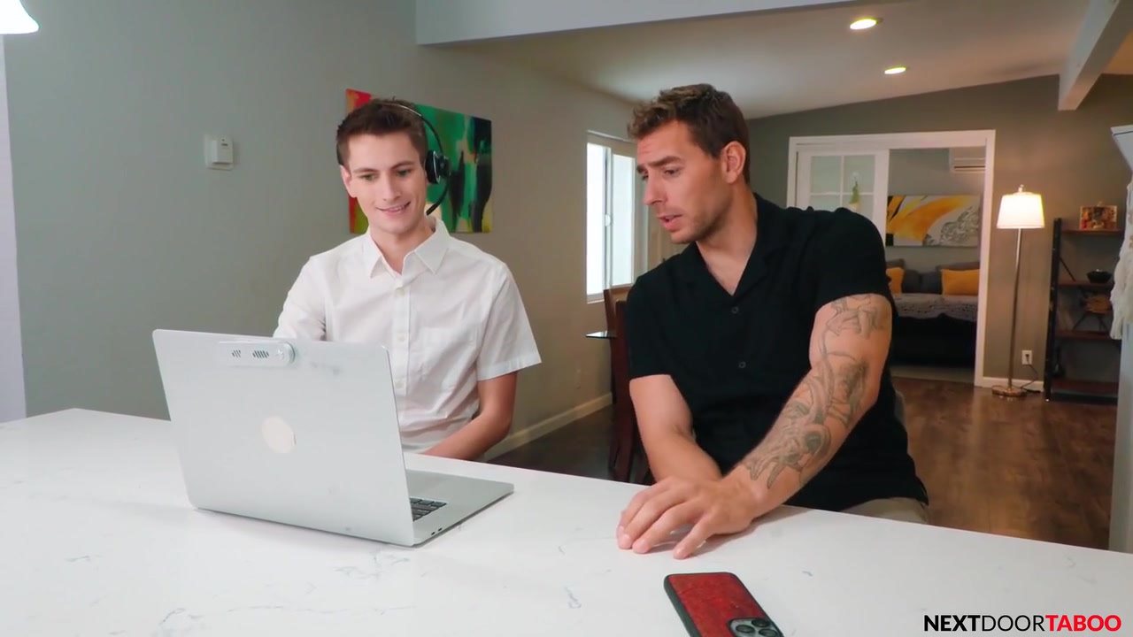 Hardcore Home Office Action With Carter Woods And Trevor Harris