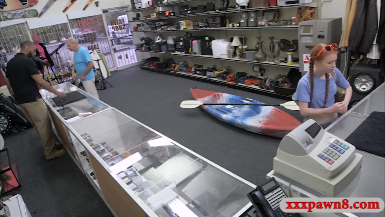 Very Tiny Redhead Babe Gets Pounded At The Pawnshop