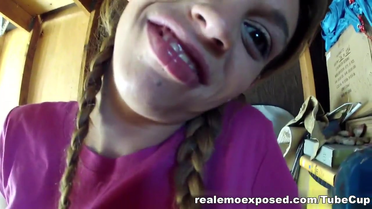 Emo with pigtails who wanna be fucked , teases her BF by showing her shaved pussy