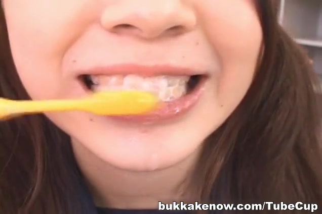 Rina Koizumi Asian model gets bukkake initiation